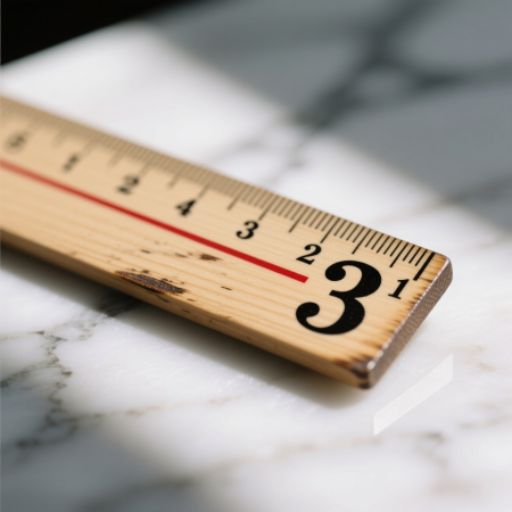 3 inches on a ruler
