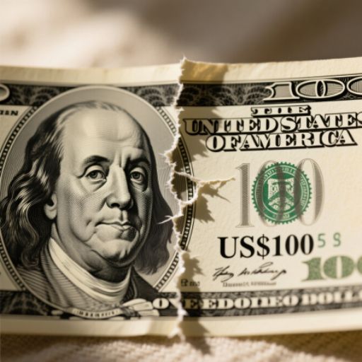 Half a US Banknote