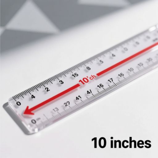 How long is 10 inches on a ruler