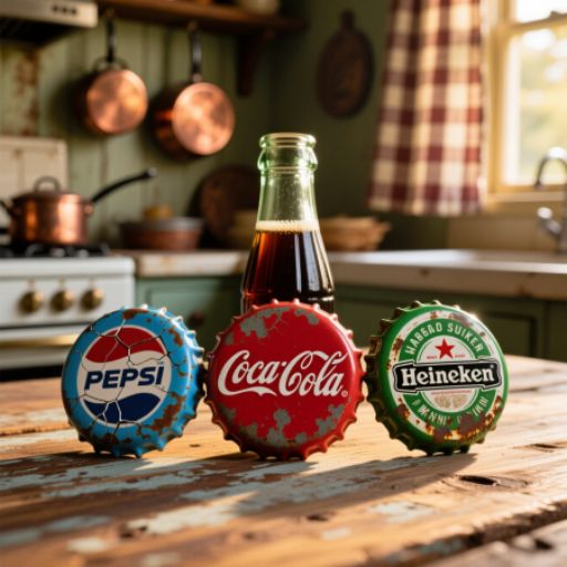 Three Bottle Caps