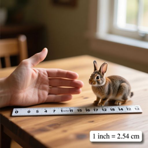 inches compared to human