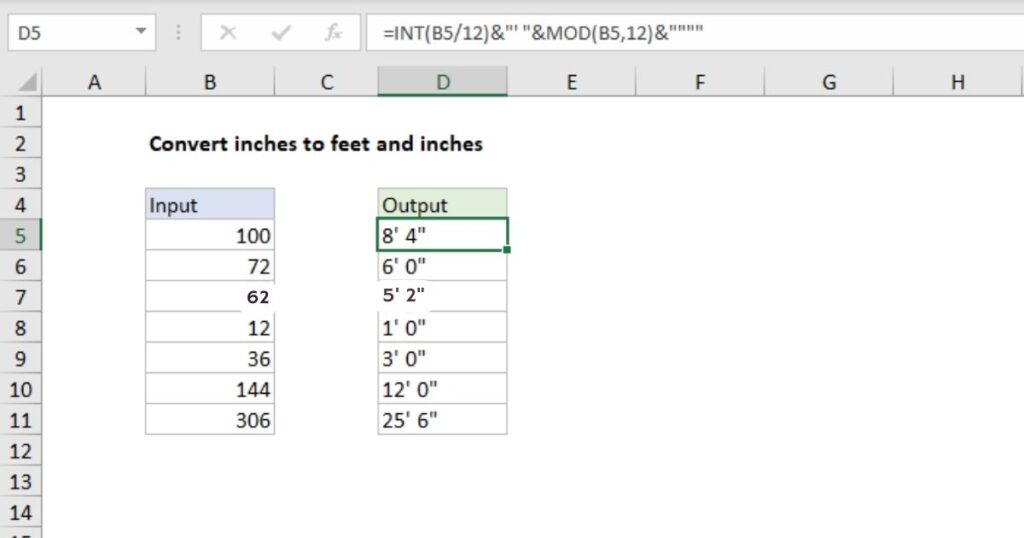 The Simple Formula to Convert Inches to Feet