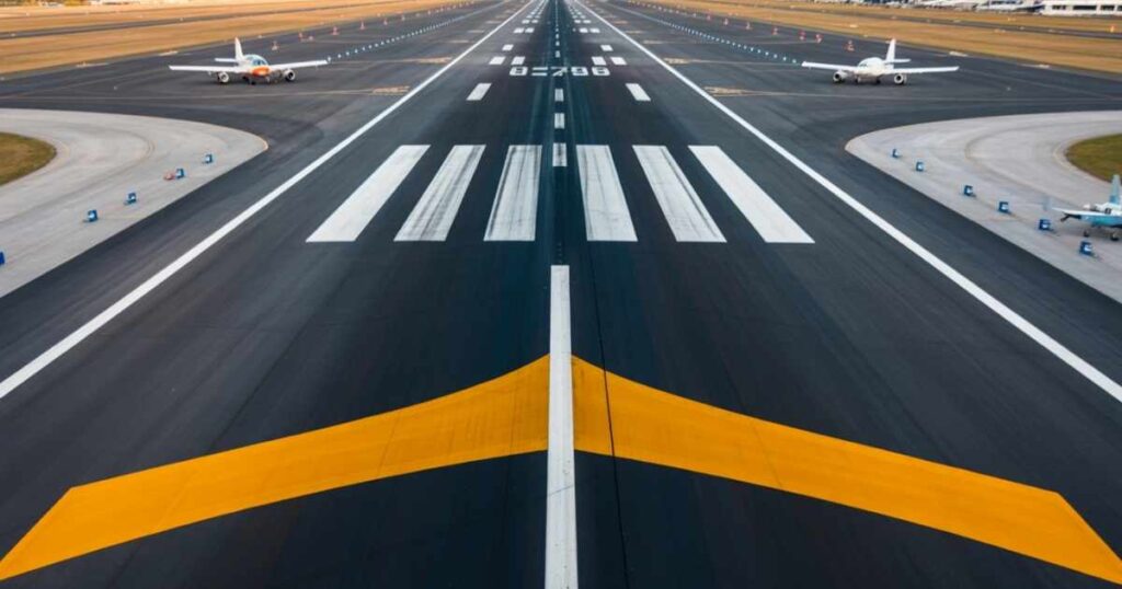 Sections of an Airport Runway